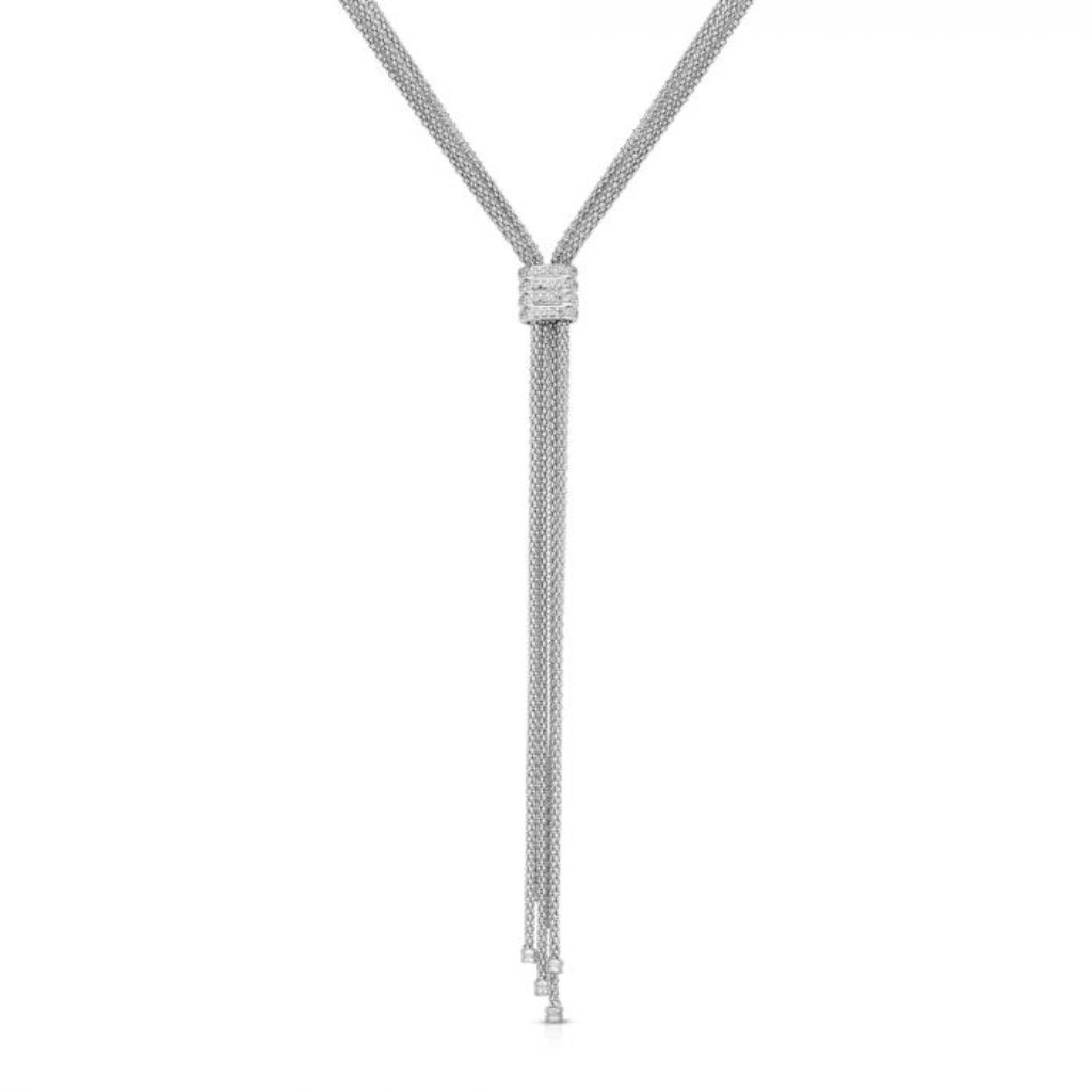 Sterling Silver Popcorn Multi Strand Tassel Neckla 649$